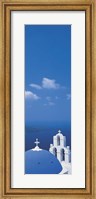 Church dome and belfry, Santorini Island Greece Fine Art Print