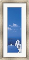 Church dome and belfry, Santorini Island Greece Fine Art Print