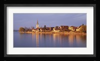 Switzerland, Berlingen, Town along a shore Fine Art Print