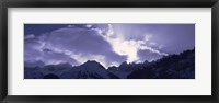 Switzerland, Canton Glarus, View of clouds over snow covered peaks Fine Art Print