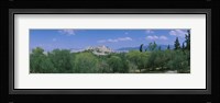 Ruined buildings on a hilltop, Acropolis, Athens, Greece Fine Art Print