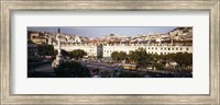 High angle view of a city, Lisbon, Portugal Fine Art Print