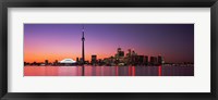Reflection of buildings in water, CN Tower, Toronto, Ontario, Canada Fine Art Print