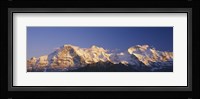 Low Angle View Of Snowcapped Mountains, Bernese Oberland, Switzerland Fine Art Print