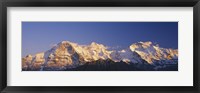 Low Angle View Of Snowcapped Mountains, Bernese Oberland, Switzerland Fine Art Print