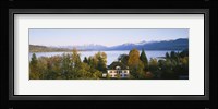 Villa at the waterfront, Lake Zurich, Zurich, Switzerland Fine Art Print