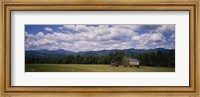Tractor on a field, Waterbury, Vermont, USA Fine Art Print