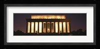 Lincoln Memoria Lit Up at Night Fine Art Print