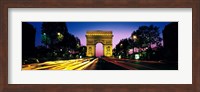 France, Paris, Arc de Triomphe (night) Fine Art Print