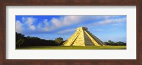 Pyramid in a field, Kukulkan Pyramid, Chichen Itza, Yucatan, Mexico Fine Art Print