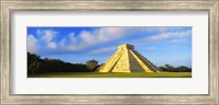 Pyramid in a field, Kukulkan Pyramid, Chichen Itza, Yucatan, Mexico Fine Art Print