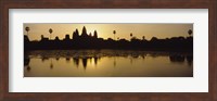 Silhouette Of A Temple At Sunrise, Angkor Wat, Cambodia Fine Art Print