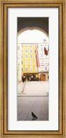 Facade of a building, Birthplace Of Wolfgang Amadeus Mozart, Getreidegasse, Salzburg, Austria Fine Art Print