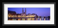 Commercial District, Limmatquai, Zurich, Switzerland Fine Art Print