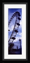 Low angle view of the London Eye, Big Ben, London, England Fine Art Print