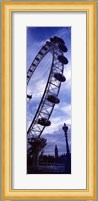 Low angle view of the London Eye, Big Ben, London, England Fine Art Print