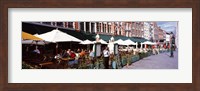 Group of people in a restaurant, Bruges, Belgium Fine Art Print