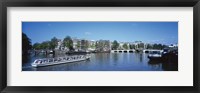 High angle view of a ferry in a lake, Amsterdam, Netherlands Fine Art Print