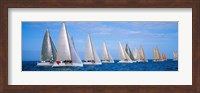 Yachts in the ocean, Key West, Florida, USA Fine Art Print
