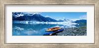 USA, Alaska, Kayaks by the side of a river Fine Art Print