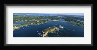 Aerial view of an island, Newport, Rhode Island, USA Fine Art Print