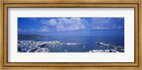 High angle view of buildings at a coast, Mykonos, Cyclades Islands, Greece Fine Art Print