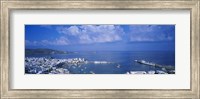 High angle view of buildings at a coast, Mykonos, Cyclades Islands, Greece Fine Art Print