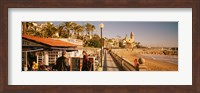 Tourists in a cafe, Tapas Cafe, Sitges Beach, Catalonia, Spain Fine Art Print