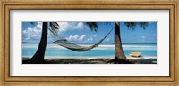 Hammock on the beach, Cook Islands South Pacific Fine Art Print