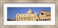 Facade of a basilica, St. Peter's Basilica, St. Peter's Square, Vatican City, Rome, Lazio, Italy Fine Art Print