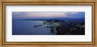 Aerial view of a coastline at dusk, Nice, France Fine Art Print