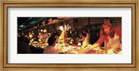 Group of people at a street market, Barcelona, Spain Fine Art Print