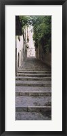 Narrow staircase to a street, Girona, Costa Brava, Catalonia, Spain Fine Art Print