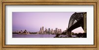 Sydney Harbor Bridge with Purple Sky, Sydney, Australia Fine Art Print