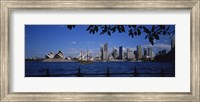 Skyscrapers On The Waterfront, Sydney Opera House, Sydney, New South Wales, United Kingdom, Australia Fine Art Print