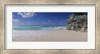 Rock formation on the coast, Cancun, Quintana Roo, Mexico Fine Art Print