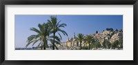 Building On The Waterfront, Menton, France Fine Art Print