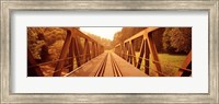 Railroad Tracks and Bridge Germany Fine Art Print