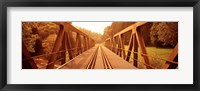 Railroad Tracks and Bridge Germany Fine Art Print