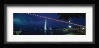 Fountain at night, Jet D'eau, Geneva, Switzerland Fine Art Print