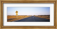 Kangaroo Road Warning Sign, Outback Highway, Australia Fine Art Print