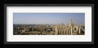 Aerial view of a cathedral in a city, Duomo di Milano, Lombardia, Italy Fine Art Print