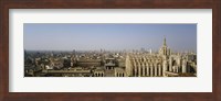 Aerial view of a cathedral in a city, Duomo di Milano, Lombardia, Italy Fine Art Print