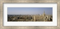 Aerial view of a cathedral in a city, Duomo di Milano, Lombardia, Italy Fine Art Print