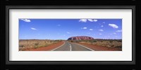 Road and Ayers Rock Australia Fine Art Print