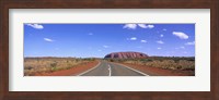 Road and Ayers Rock Australia Fine Art Print