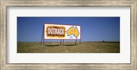 Billboard on a landscape, Outback, Australia Fine Art Print