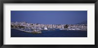 Buildings on the waterfront, Aegina, Saronic Gulf Islands, Greece Fine Art Print