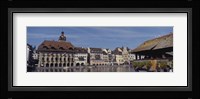 Buildings on the waterfront, Lucerne, Switzerland Fine Art Print
