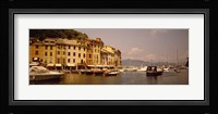 Boats in a canal, Portofino, Italy Fine Art Print